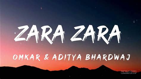 zara zara song lyrics in english|zara zara lyrics meaning.